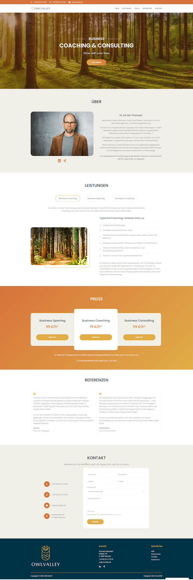 Coaching Website - Germany